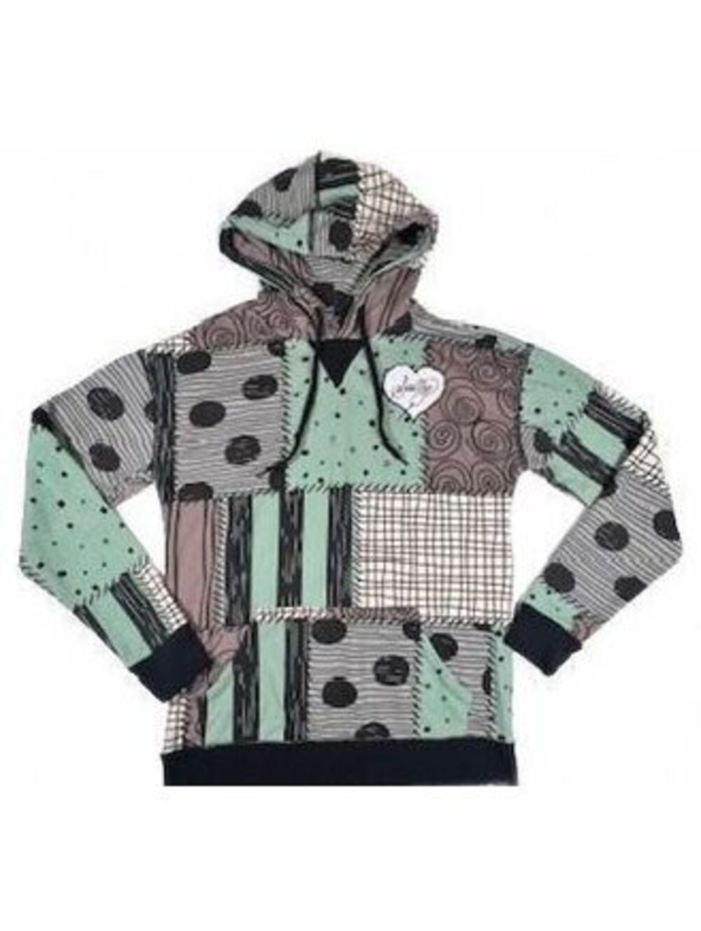 Disney Tim Burton's The Nightmare Before Christmas Sally Patchwork Hoodie Small